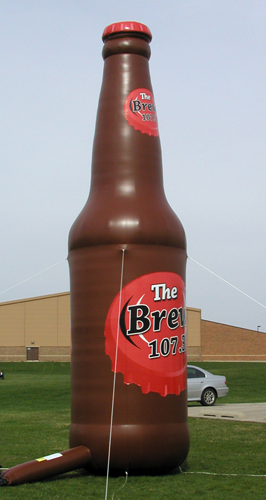 Inflatable Cans and Bottles 25' Brew 107FM Bottle